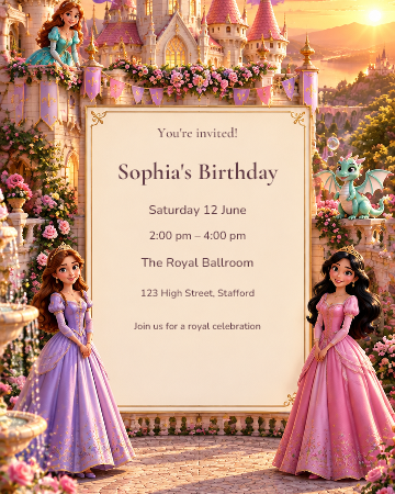 Princess Castle — Royal Reveal invitation